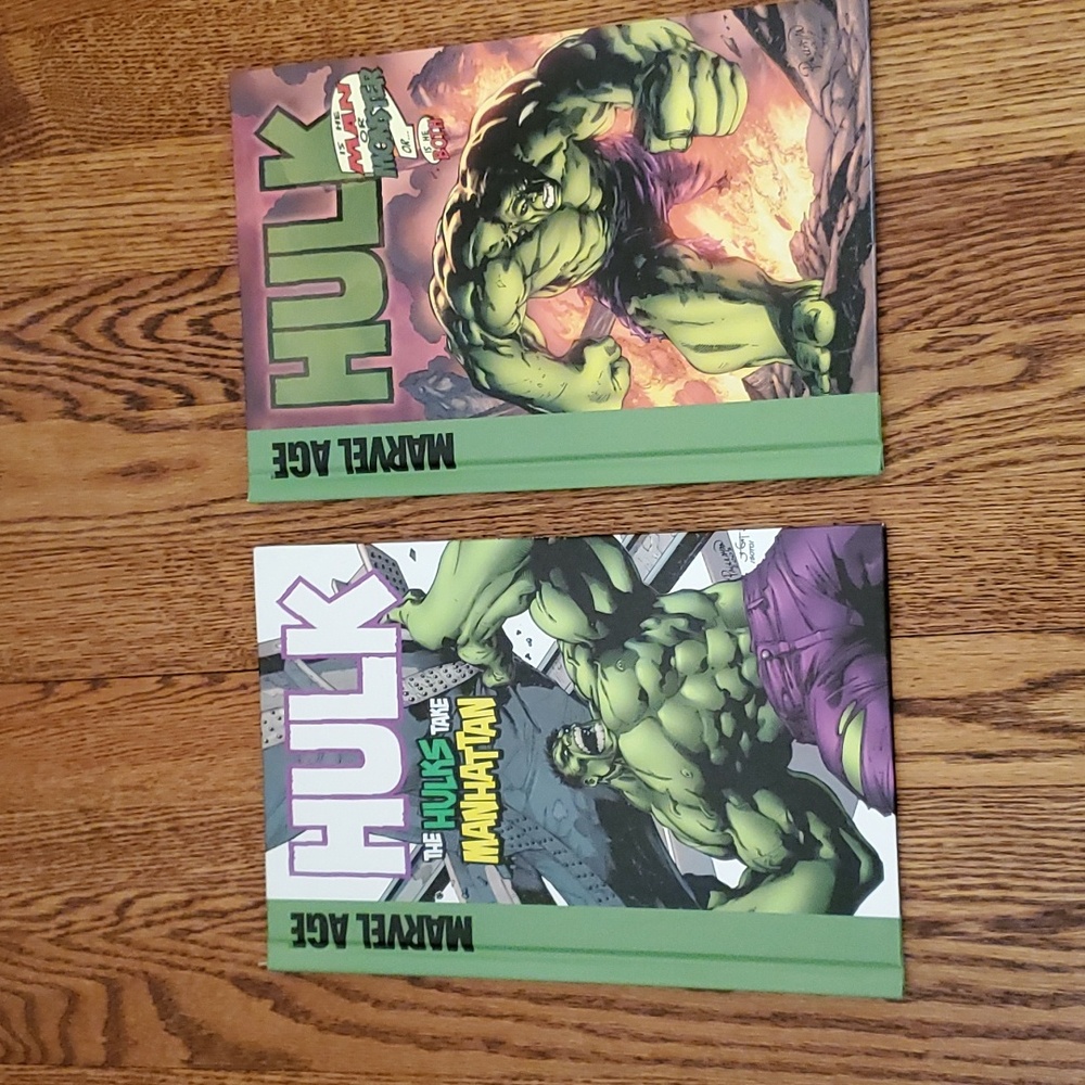 Lot of 2 Hardcover HULK Comic Books